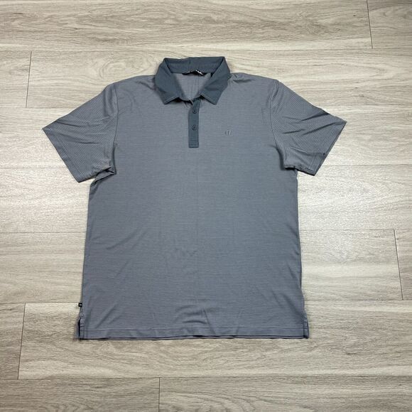 Travis Mathew Polo Shirt Mens Large Gray Golf Short Sleeve - Picture 1 of 13